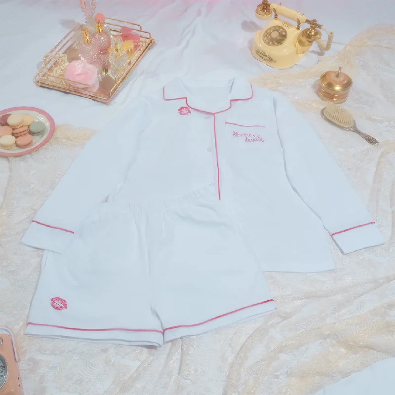 Women's Blouse with Sweetheart CollarShort n' Sweet Pajama Set