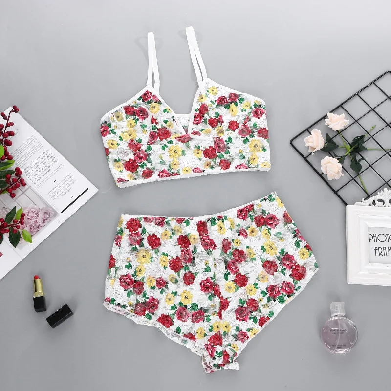 wireless bra with stretch fabricDaisy's Sunshine - Lace Sleeveless set