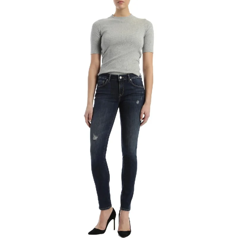 Women's Jodhpurs with Sweetheart CollarAlexa Womens Mid-Rise Distressed Skinny Jeans