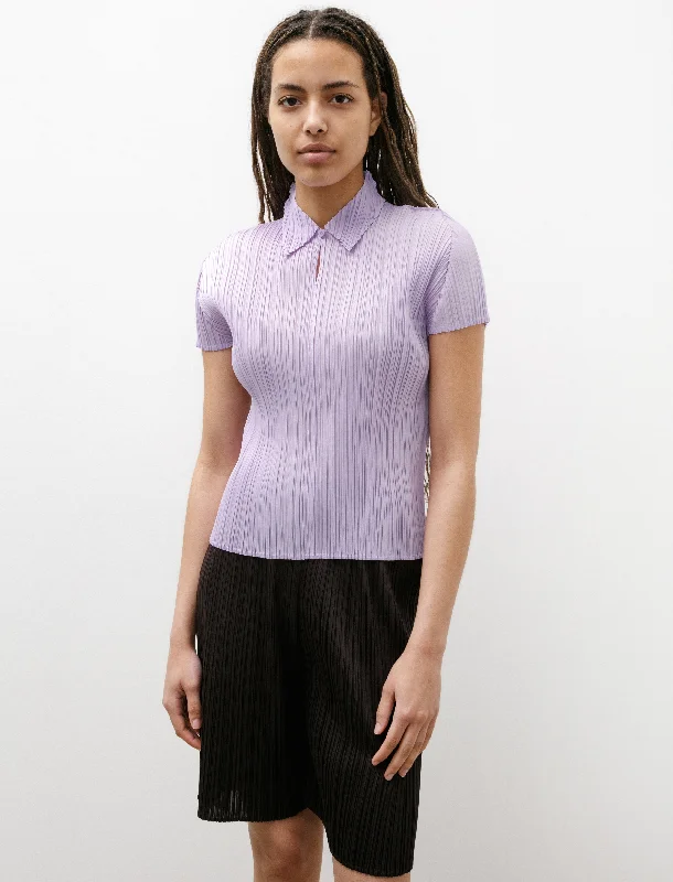 Women's Blouse with Keyhole CollarMonthly Colours SS Polo Purple Onion