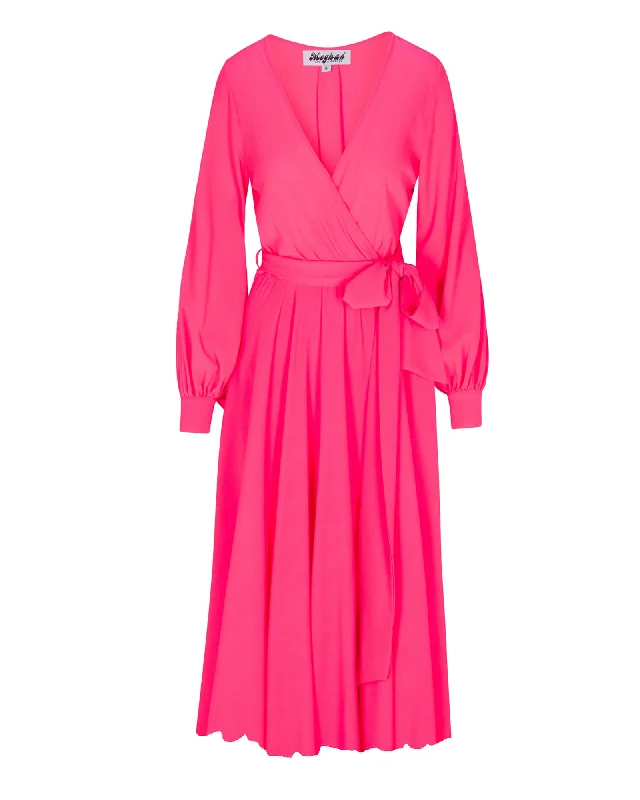  Women's A-Line DressesVenus Midi Dress - Neon Pink