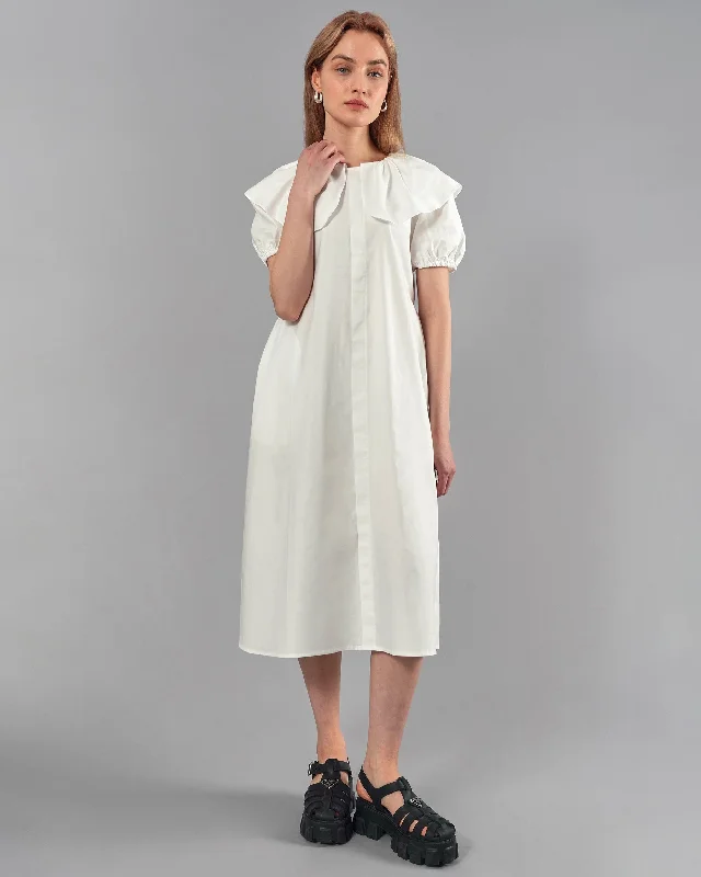 Women's Square-Back DressesClare Cotton Midi Dress