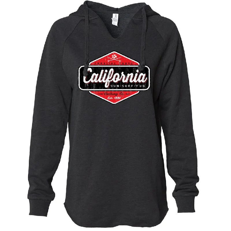 Women's Hooded Sweatshirts with Chevron LiningCalifornia Paradise Found Women's Soft Hooded Pullover