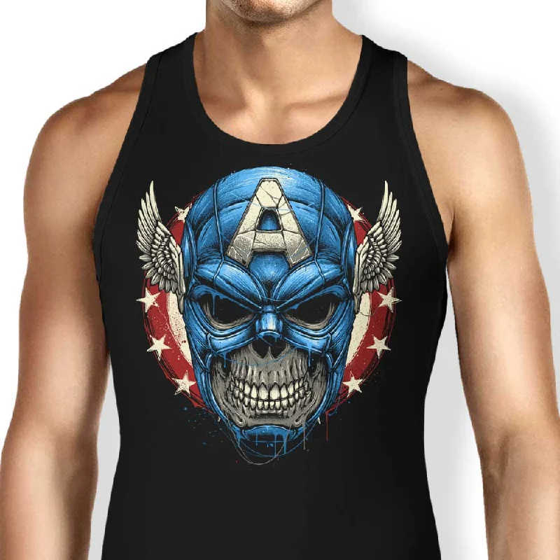 Women's Blouse with RufflesStar Spangled Skull - Tank Top