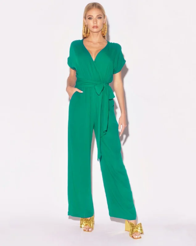 Women's Jumpsuits with Mid-LengthWonderland Jumpsuit - Emerald