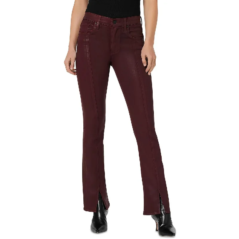 Women's Bell-Bottom PantsWomens High Rise Slit at bottom of lefg High-Waisted Pants