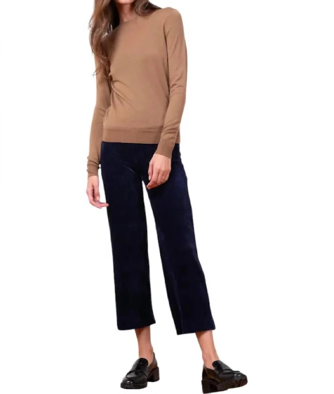 Women's Jodhpurs with Shawl CollarAlex Corduroy Pants In Navy