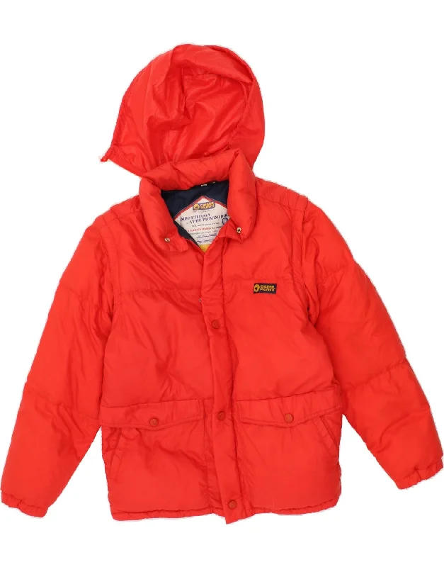 Women's Winter CoatsCIESSE PIUMINI Womens Hooded Padded Jacket IT 42 Medium Red Polyamide