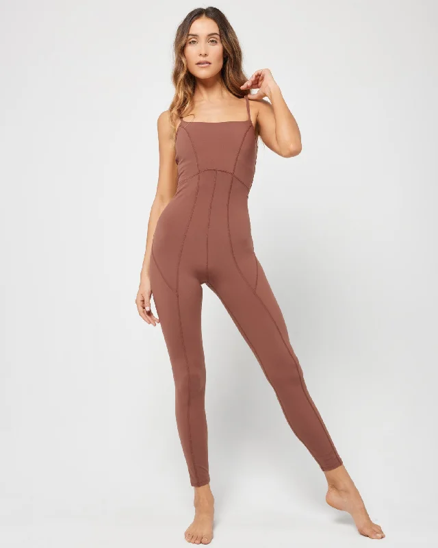 Women's Jumpsuits with Boat CollarGo The Distance Jumpsuit - Cafe