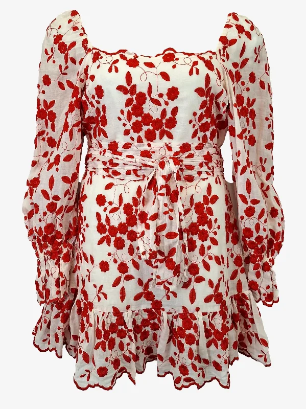 Women's Square-Back DressesTalulah Endless Love Embroidered Mini Dress Size XL