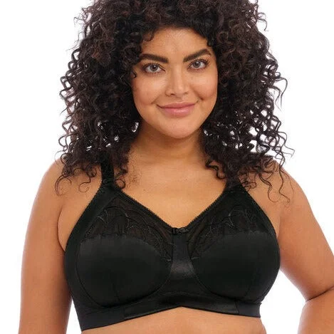 seamless nursing bra with easy-access clipsELOMI CATE NON WIRED BRA BLACK