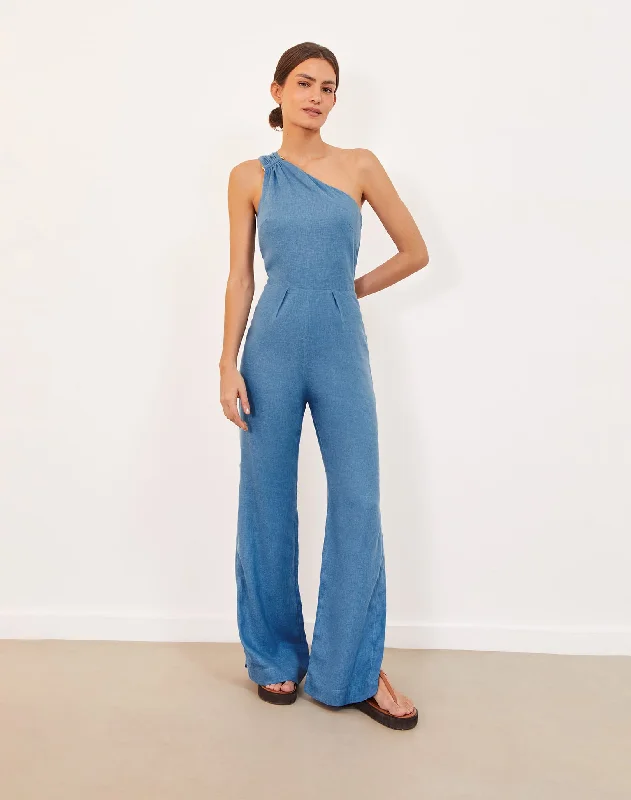 Women's Jumpsuits with Mandarin CollarAvery Detail Jumpsuit - Cave