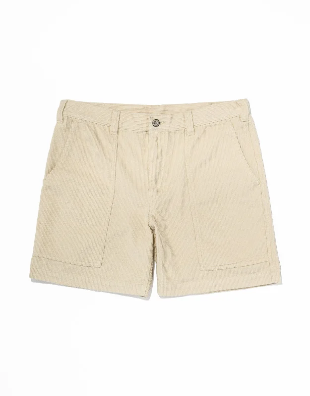 Women's Pleated ShortsCORDUROY SHORTS - WHITE