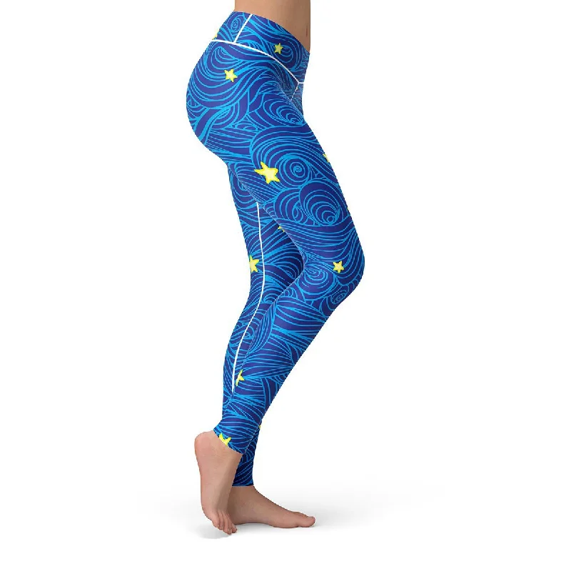 Ocean Stars Leggings