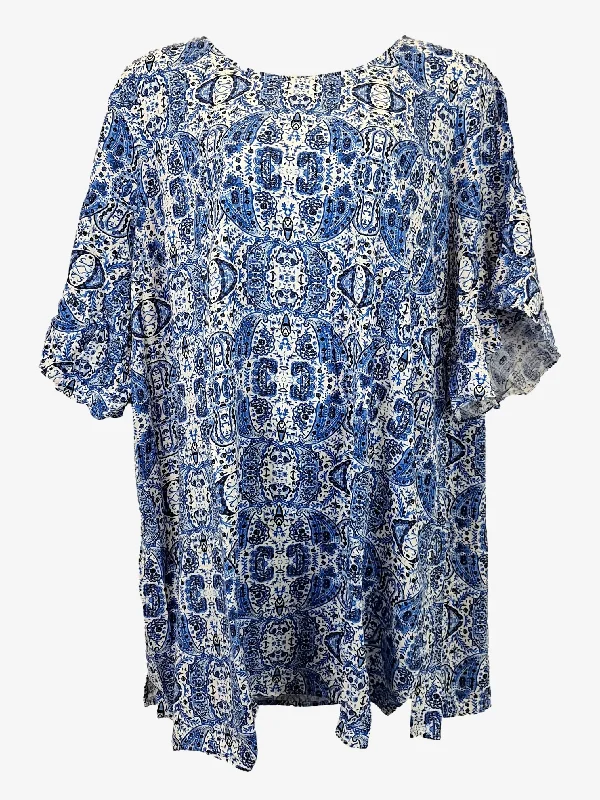 Women's Low-Neck DressesKhoko Boho Paisley Smock Mini Dress Size 22