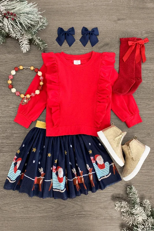 Women's Stylish SkirtsSanta's Sleigh Skirt Set