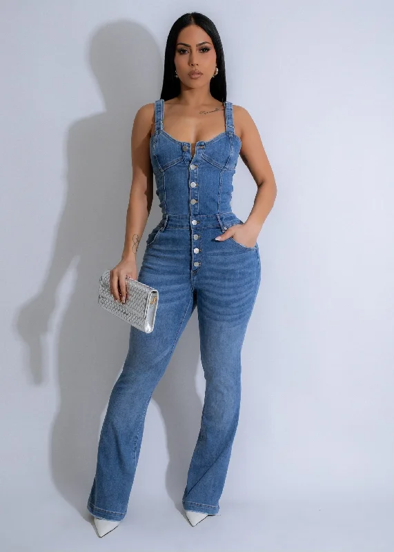 Women's Jumpsuits with Tapered LegUrban Maven Jumpsuit Light Denim