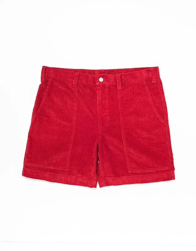 Women's Tie-Waist ShortsCORDUROY SHORTS - RED