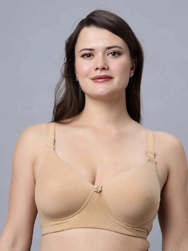 plus-size minimizer underwire braPadded Medium Coverage  T-shirt Skin Color Bra (Pack of 1)