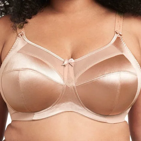 plus-size longline bra for tummy controlGODDESS KEIRA NON WIRED BRA FAWN