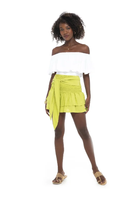 Women's Smooth SkirtsSolids Tie Short Skirt