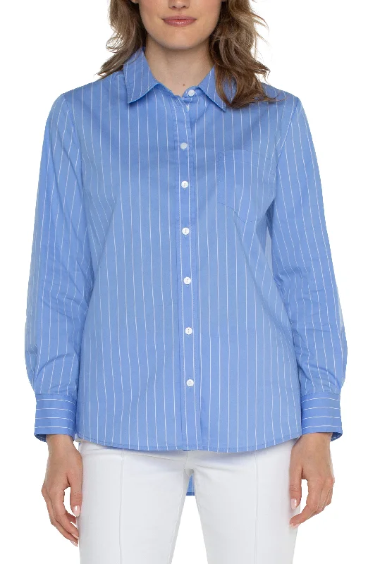 Women's Palazzo PantsCLASSIC BUTTON FRONT POPLIN SHIRT