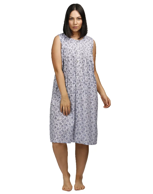 women's pajamas with a subtle shimmerSchrank SK801P Paisley Sleeveless Nightie