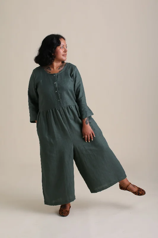 Women's Jumpsuits with Narrow CollarRanch Jumpsuit in Spruce