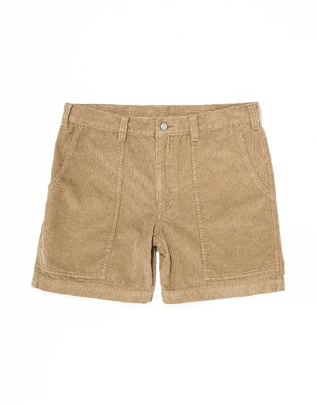 Women's Frayed Hem ShortsCORDUROY SHORTS - KHAKI