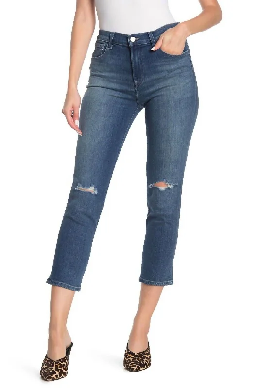 Women's SlacksRuby High Rise Crop Cigarette Jeans In Catch Destruct