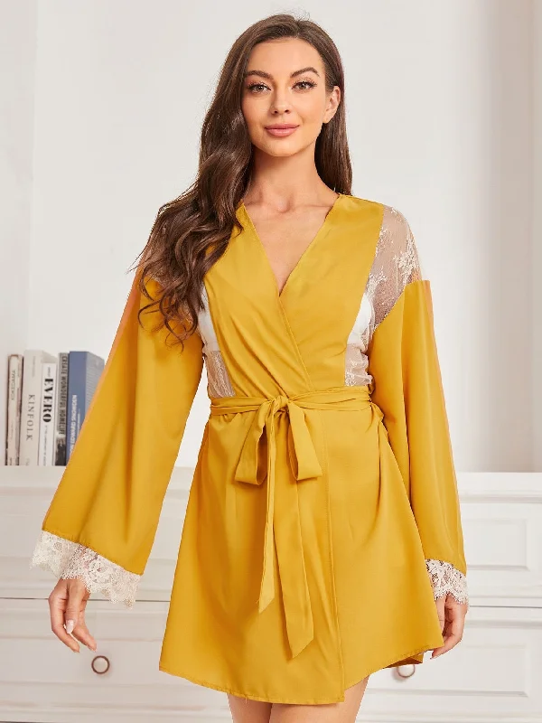 women's pajamas for gift-givingMustard Luxurious Robe