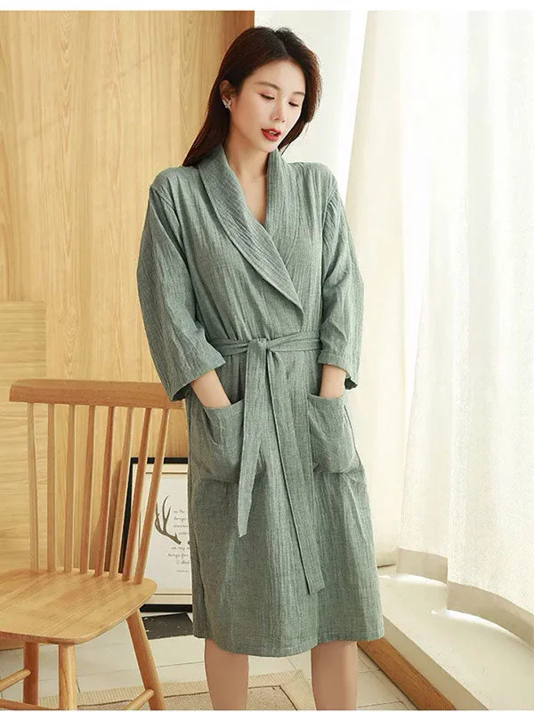 women's pajamas for loungingRobe de Chambre D'été Pour Femme "Sérénité Matinale"