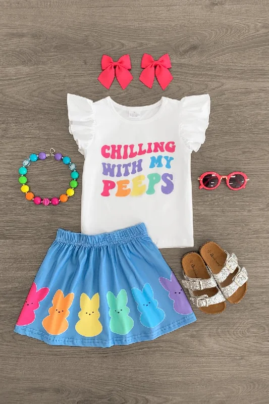 Women's Pencil Skirts"Chilling With My Peeps" Skirt Set