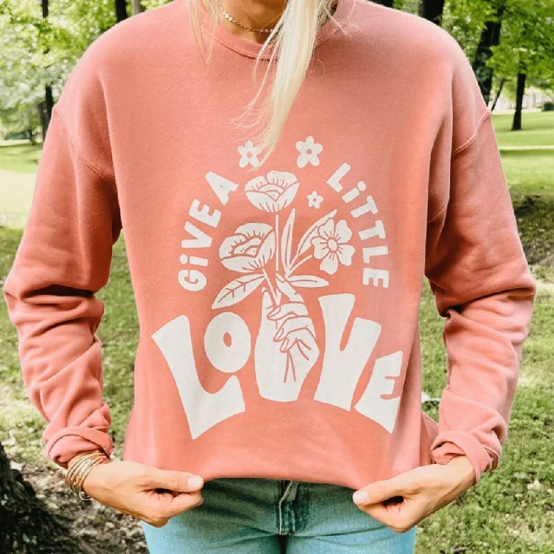 Women's Hooded Sweatshirts with Ombre LiningGive a Little Love Sweatshirt