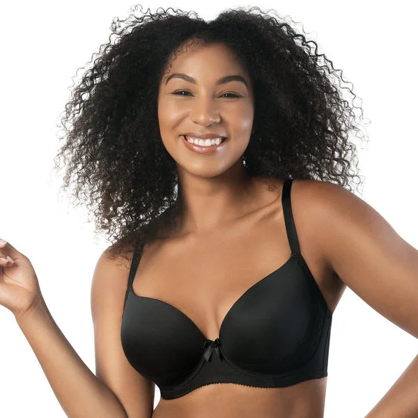 plus-size underwire balconette braPARFAIT CASEY PLUNGE MOLDED T-SHIRT BRA BLACK