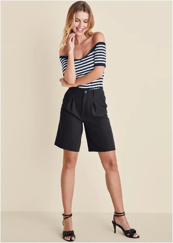 Women's Cool ShortsBermuda Suit Shorts  - Black