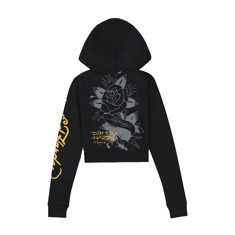 Women's Hooded PulloversSwallow Cropped Hoodie