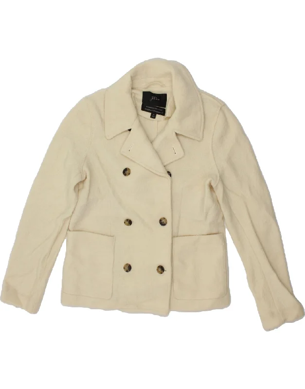 Women's Coats with SleevesJ. CREW Womens Pea Coat US 8 Medium White Wool