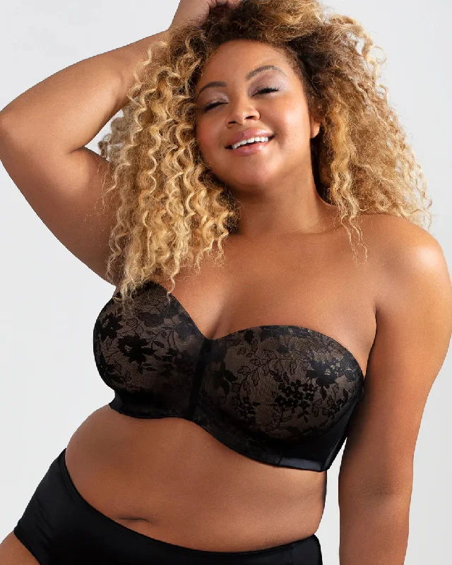 plus-size underwire balconette braCurvy Couture Strapless Sensation