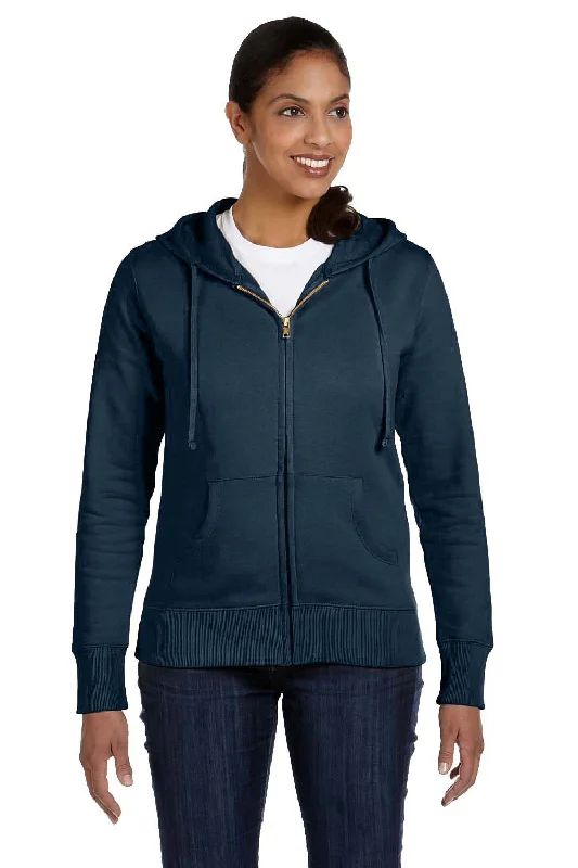 Women's Hooded Sweatshirts with ZipperEconscious Womens Full Zip Hooded Sweatshirt Hoodie w/ Pockets - Pacific Blue