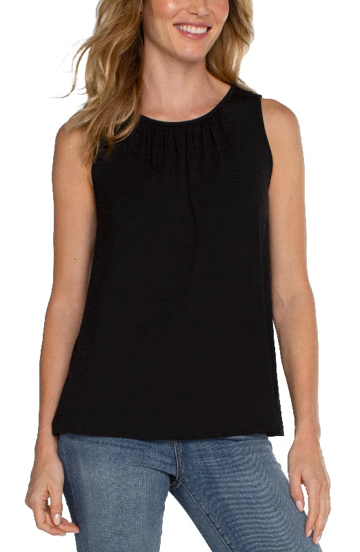 Women's Jodhpurs with Peter Pan CollarA-LINE SLEEVELESS KNIT TOP