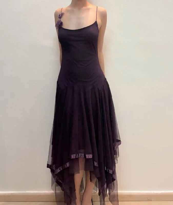 Women's Midi DressesGrape Irregular Prom Dress New Party Dress       S6252