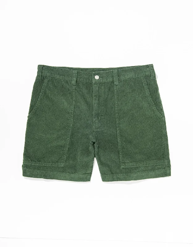 Women's Low-Rise ShortsCORDUROY SHORTS - GREEN