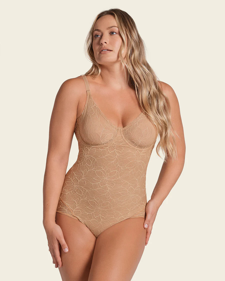 butt-lifting shapewear shortsShaping Lace Bodysuit with Underwire