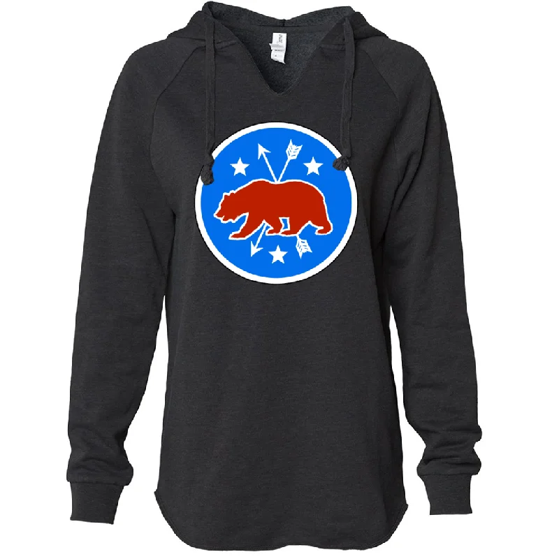 Women's Hooded Sweatshirts with Sherpa LiningCalifornia Republic Arrow Star Emblem Women's Soft Hooded Pullover