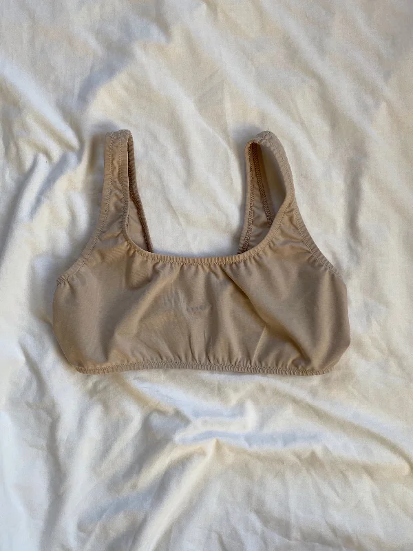 seamless bra with moisture-wicking fabricEvelyn Bralette - Oyster