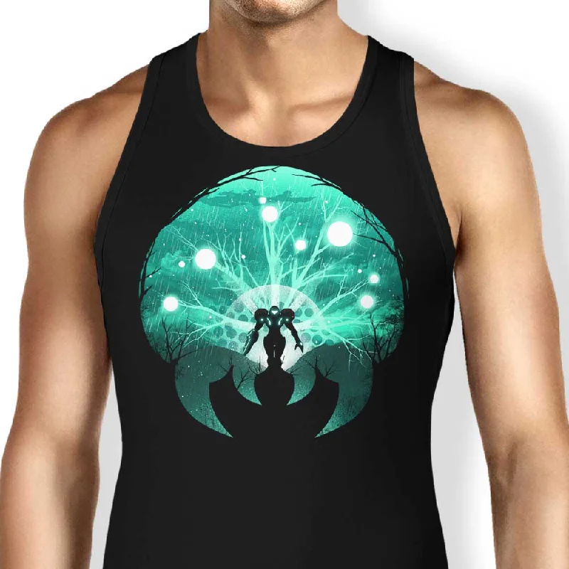 Women's Blouse with Wide CollarGlowing Hunter - Tank Top