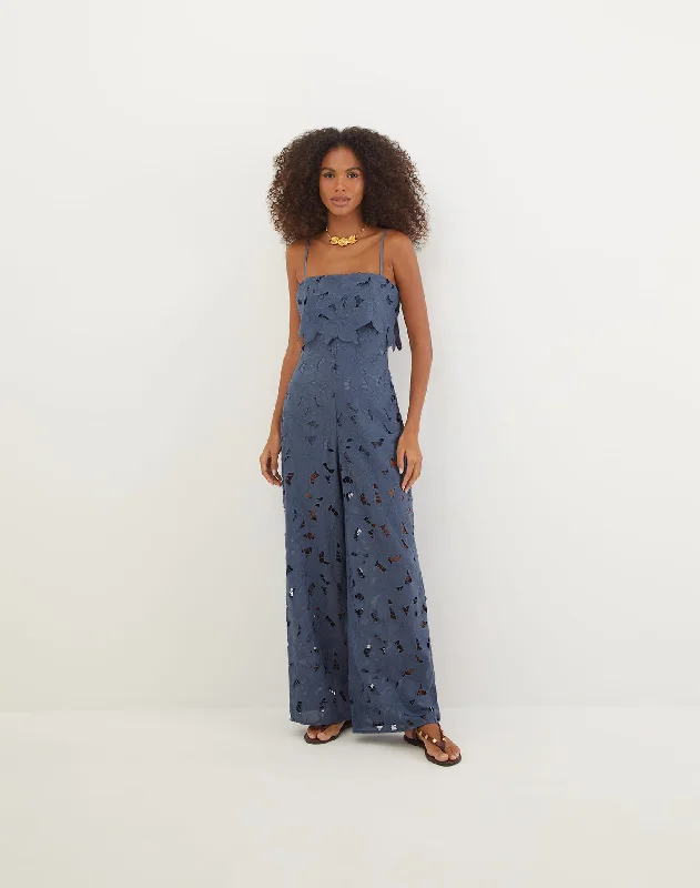 Women's Jumpsuits with Boat CollarEloah Jumpsuit - Bayside