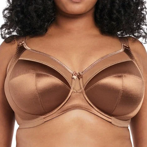 plus-size lace overlay nursing braGODDESS KEIRA UW BRA CINNAMON