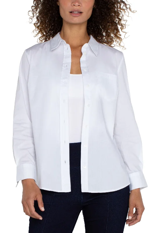 Women's Jodhpurs with Peter Pan CollarCLASSIC BUTTON FRONT POPLIN SHIRT